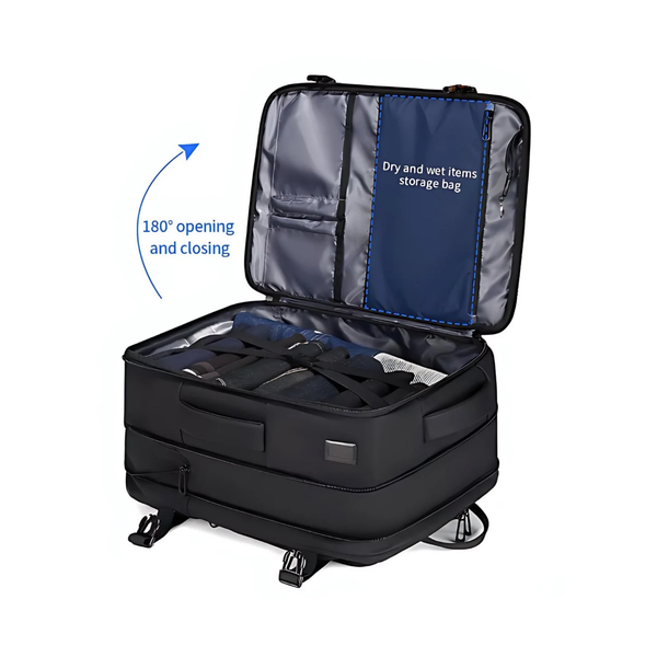 CarryQuest® - Multifunctionele Rugzak voor Heren - 20-35L Capaciteit - Hoogwaardige Nylon - Grijs