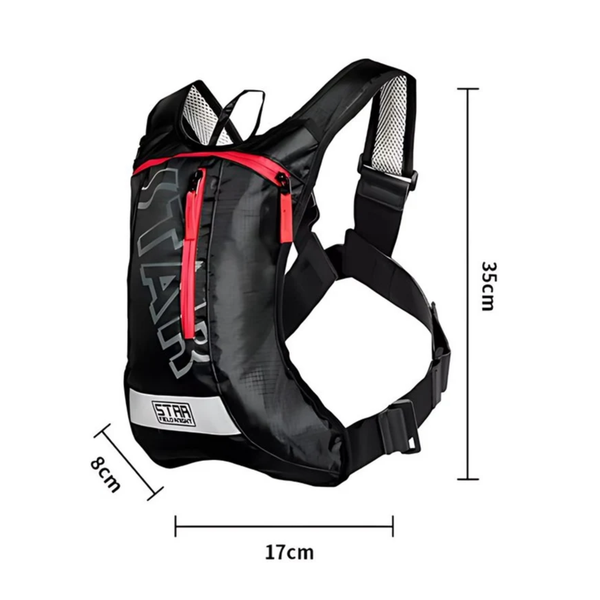 CarryQuest® - Ridder Lichtgewicht Hardlooprugzak - Oxford/Polyester Hydratierugzak met Drinksysteem, Rugventilatie, Ergonomische Schouderbanden & Front-/Toploader - 35x17x8 cm - 2 Varianten