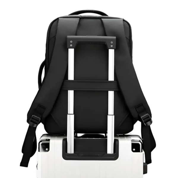 CarryQuest® - Zakelijke Reisrugzak voor Heren - USB Oplaad - Waterdicht Oxford - Slimme Opbergruimte - Ergonomisch Ontwerp - Schoolrugzak - Zwart