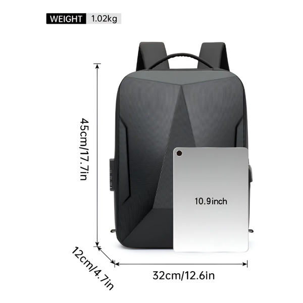 CarryQuest® - Rugzak Uitbreidbare Computertas - Zakenreis Bagagetas - 20-35L Capaciteit - Shell-Rugzak - Comfortabel Draagcomfort - Y2 Grijs