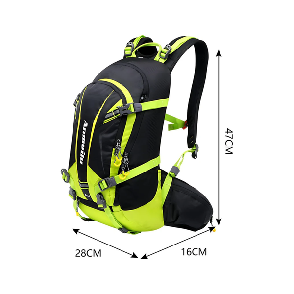 Fietsrugzak 20L nylon met 2L waterzak en rugventilatie - 47x28x16 cm - 3 Kleuren