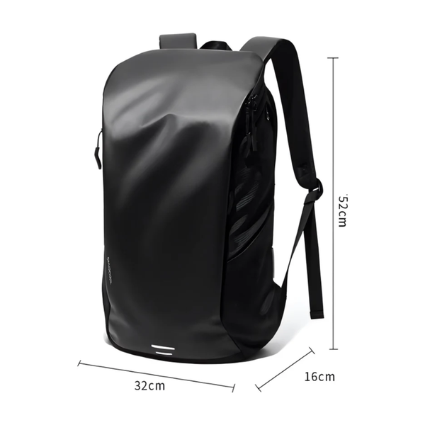 CarryQuest® - Heren Grote Capaciteit 17,3 Inch Laptop Rugzak - Waterafstotend Nylon - 52x32x16cm - Reistas - Ergonomisch Ontwerp - Zwart