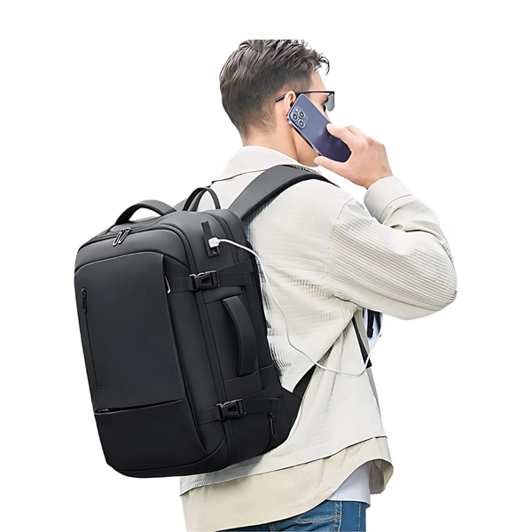 CarryQuest® - Multifunctionele Rugzak voor Heren - 20-35L Capaciteit - Hoogwaardige Nylon - Grijs