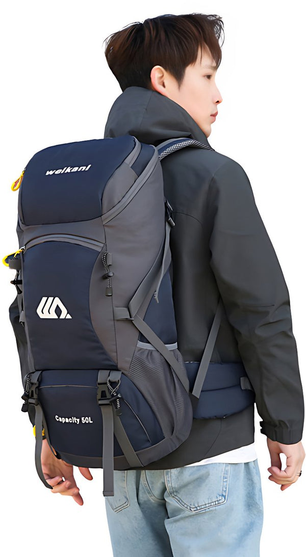 Wandelrugzak 50L waterdicht met schoenenvak en laptopvak - 6 Kleuren