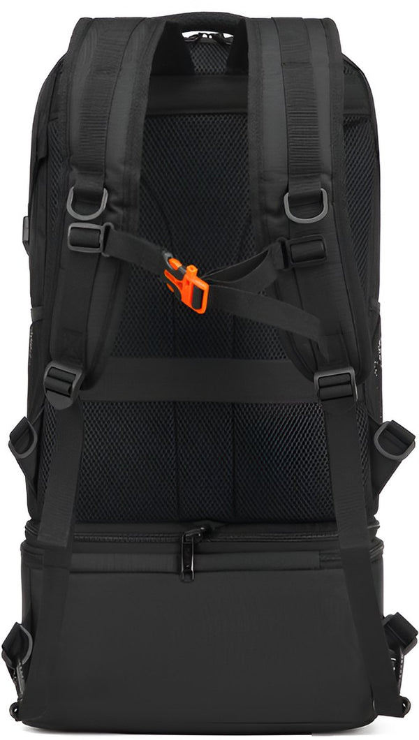 CarryQuest® - Geïsoleerde Koeltas - Lunchtas - Campingrugzak met Grote Capaciteit - Afneembare Thermische Lunchtas - Hoogwaardige Isolatie - Outdoor reisrugzak - Zwart
