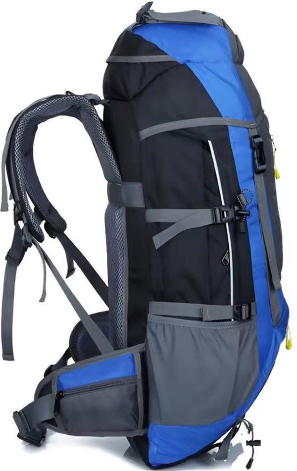 CarryQuest® 70L Camping Rugzak - Grote Hiking Backpack met Regenhoes, Rugventilatie, Front-/Toploader & Meerdere Vakken - 3 Kleuren