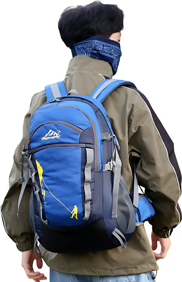 Hiking Rugzak 35L nylon met ingebouwd drinksysteem en regenhoes - 4 Kleuren