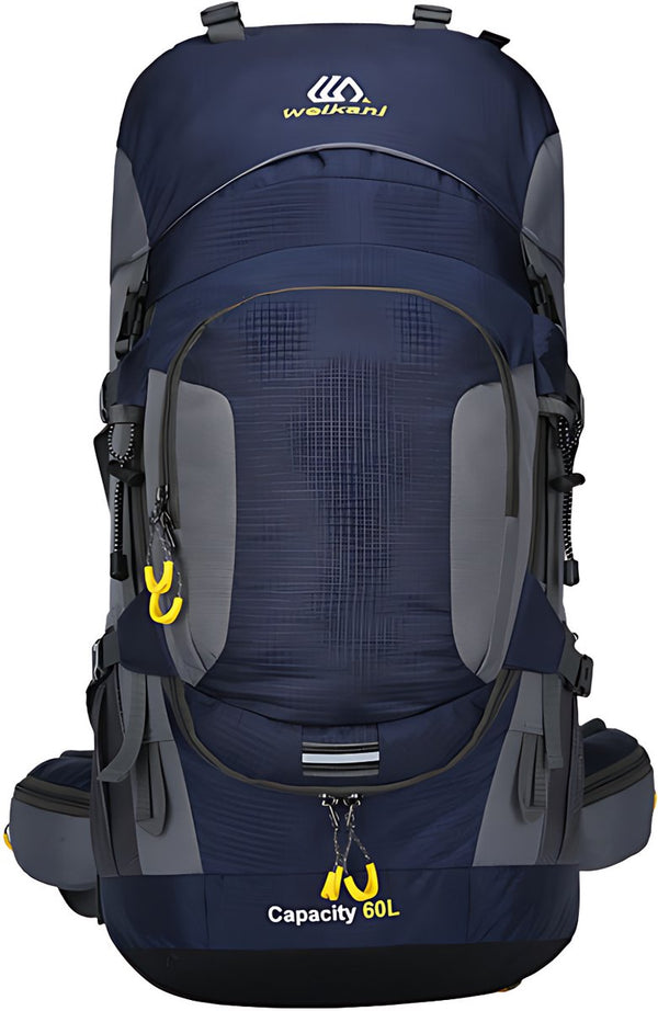 Wandelrugzak 60L waterbestendig met regenhoes, mesh rugpanelen en heupband - 4 Kleuren