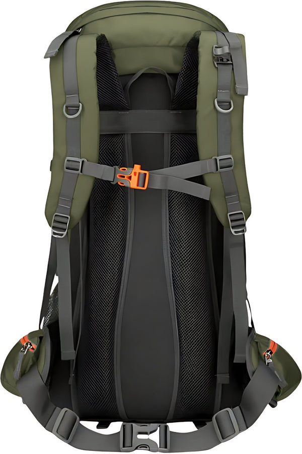 Trekking Rugzak 60L met MOLLE-systeem, Regenhoes en Front-/Toploader - 6 Kleuren