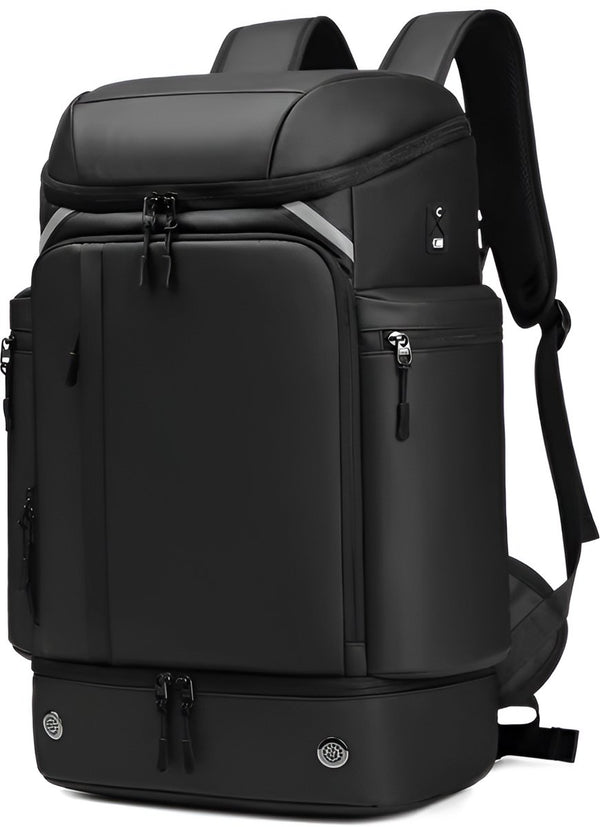 Reisrugzak heren 50L met USB-poort en schoenentas waterdicht Oxford doek - 2 Kleuren