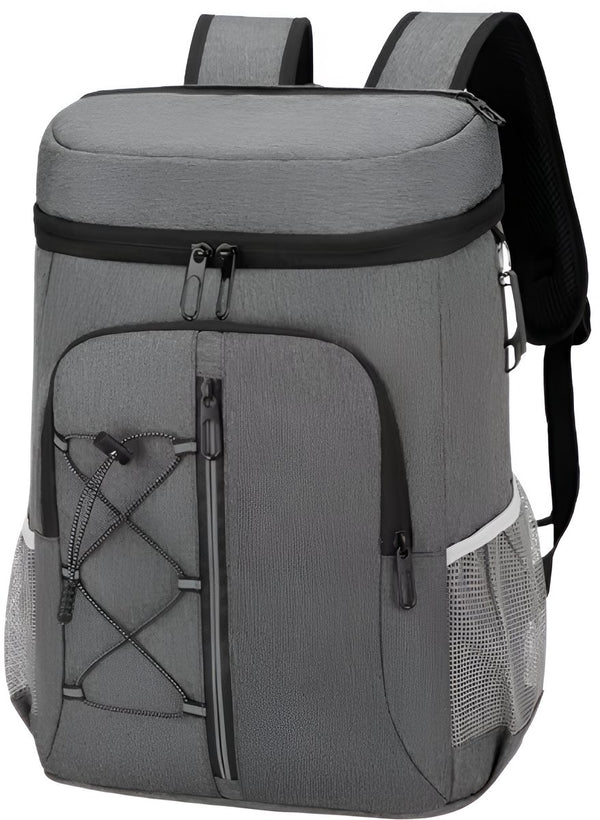 CarryQuest® - Geïsoleerde Koeltas - Lunchtas - Geïsoleerde Koelrugzak - Uitstekende Isolatie + Comfortabele Schouderbanden - Campingrugzak voor Buiten - Vershoudtas - Picknicktas - Donkergrijs