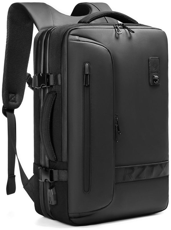 CarryQuest® - Vacuüm Rugzak RZ/TX - JuiceBoxx® Powerbank - Draadloze Pomp - handbagage rugzak - Zwart - Vliegtuig, Koffer, Reisrugzak, - Waterdichte Reistas - Reizen, Zaken, Zakenreizen, Weekend