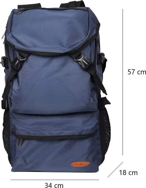 Reisrugzak 50L waterdicht nylon met laptopvak 15,6 inch en regenhoes - 3 Kleuren