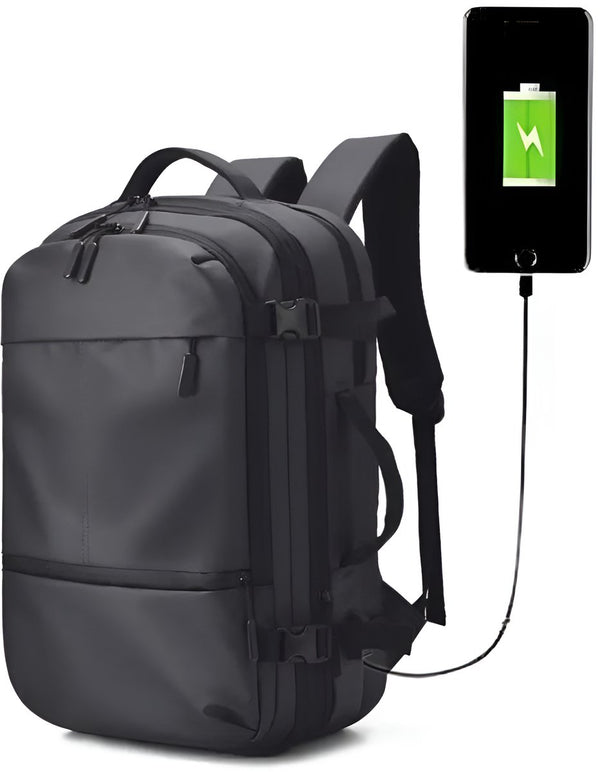 Laptoprugzak 17 inch USB oplaadpoort uitbreidbaar 30-42L waterafstotend - 2 Kleuren