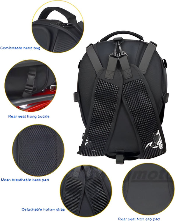 Motorrugzak 48L waterafstotend Oxford stof met carbonvezelpatroon - 4 Kleuren