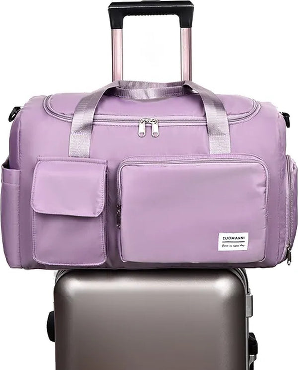 CarryQuest® - Grote reistas -Dames-Heren-Spat Waterdicht-Handbagage-Sporttas-Weekendtas-Nylon-Lichtgewicht-28x28x48cm - Zwart