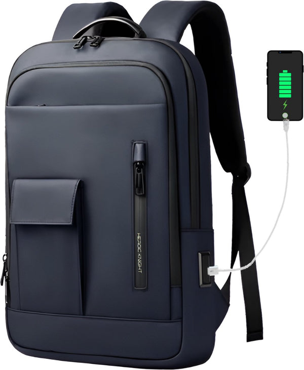 Laptop rugzak 15.6 inch waterdicht polyester USB-oplaadpoort - 4 Kleuren