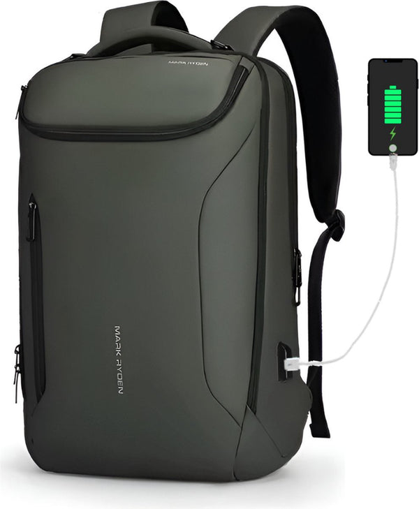 Laptoprugzak 17 inch ergonomisch ontwerp PU gecoat oxford - 2 Kleuren
