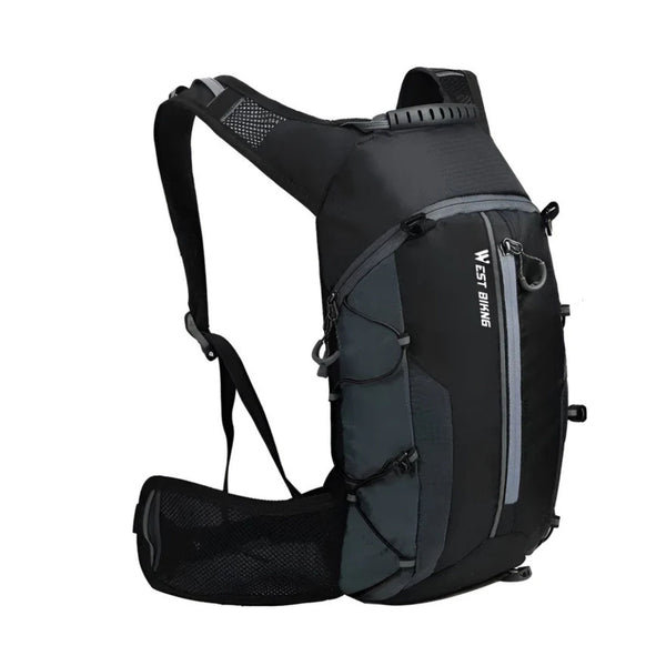 CarryQuest® - Fietsrugzak 16L - Opvouwbaar - Waterzak 2L - Outdoor Sport - Wandelrugzak - Grijs