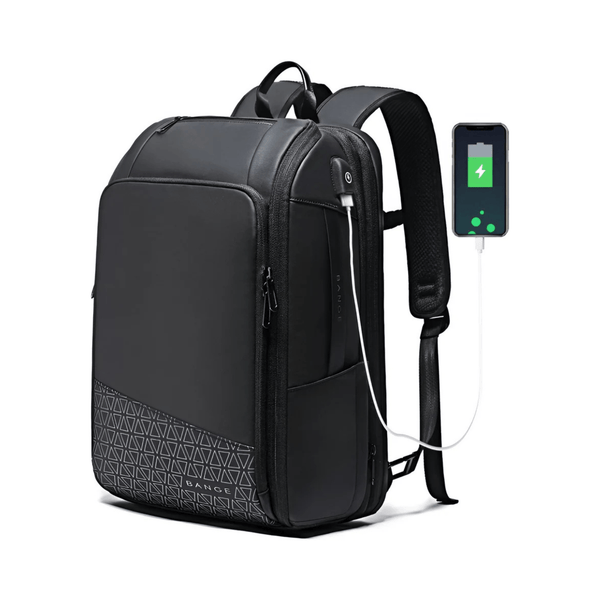 CarryQuest® - Heren Laptop Reistas 15.6" - Anti - Diefstal & Waterbestendig - USB - Zwart