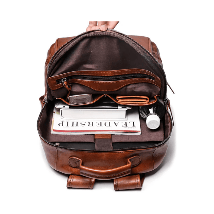 【 knuth marf】school bag brown CarryQuest® - Backpack Men - Computer Bags For 16 Inch Laptop