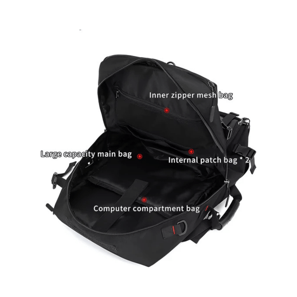 CarryQuest® - Zakelijke Rugzak 17.3 Inch - Waterafstotend, USB Oplaadpoort - Oxford Materiaal - Zwart